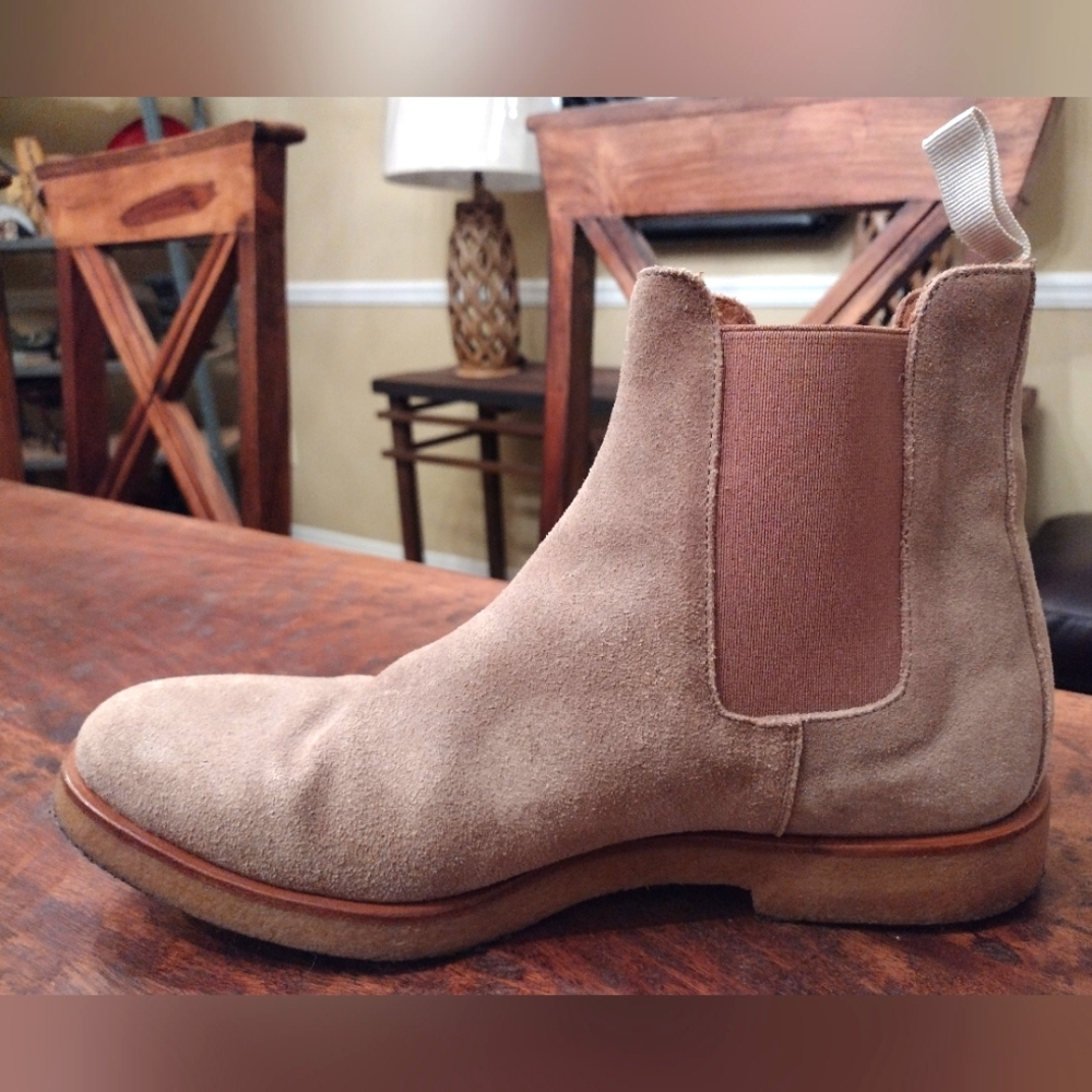 Common Projects Tan Suede Chelsea Boots Size 40 (Men's 7/Women's 10) - Picture 5 of 10